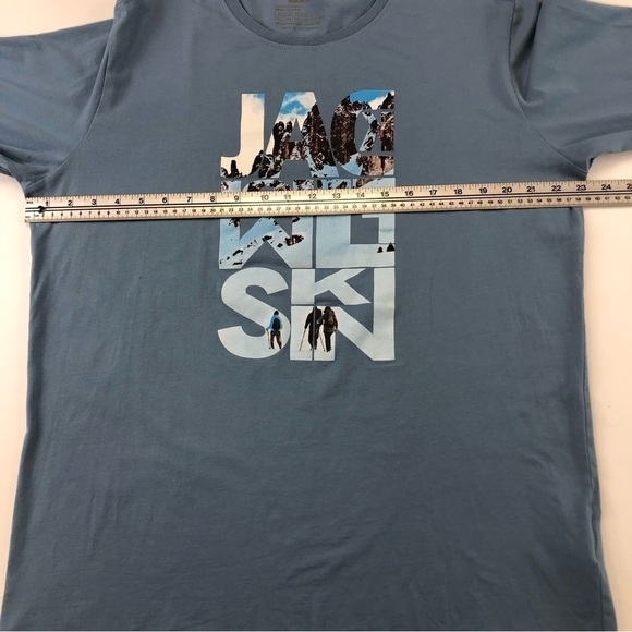 𝅺JACK Wolfskin steel blue graphic Men’s long sleeve tee Large - Picture 8 of 10